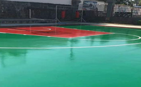 张家界篮球场翻新地面